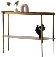 Eleganter Konsolentisch Mit Marmorierter OberfläChe Und Metallrahmen
