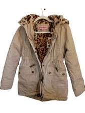 Urban Republic Girls' Cotton Twill Anorak Jacket with Faux Fur Lining Sz L 14