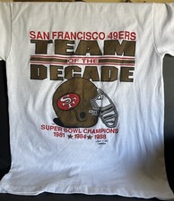 Vintage SF 49ers Team Of The Decade Shirt Selec-T By Tjs Made In USA L