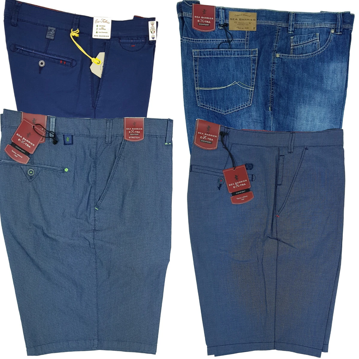 Bermuda Uomo Taglie Forti Pantalone Corto Pantaloncini Jeans Calibrato Fantasia