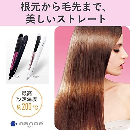 Panasonic Hair Iron Nanocare for Straight Overseas Compatible White EH-HS9E-W