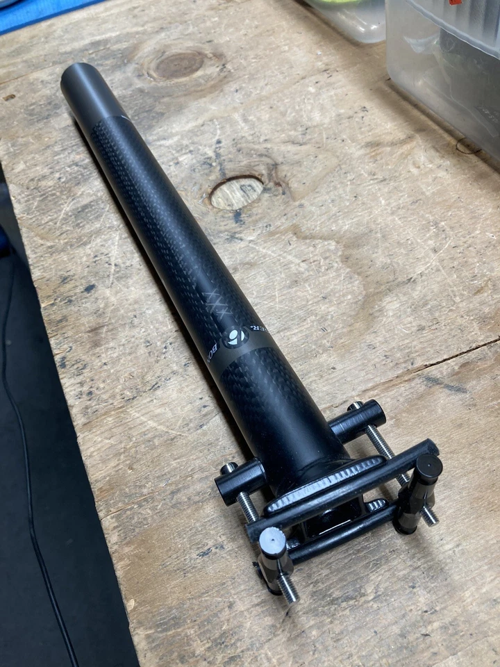 Tija de sillín de carbono Bontrager XXX 31,6 x 350 mm luz de retroceso cero rxl 0 bicicleta de carretera Foto 2 de 4