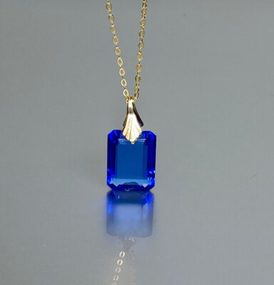 Rectangle Tanzanite Pendant December Birthstone 925 Sterling Silver Earrings