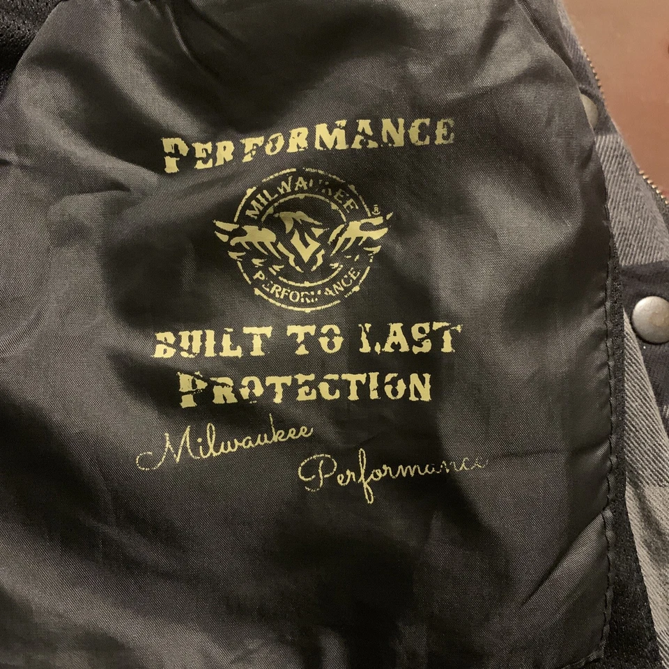 Milwaukee Leather Men's Performance Aramid Checkered Plaid Biker Shirt Medium - Image 3 of 4