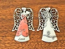 GANZ Colors of Faith Guardian Angel Pink "LOVE" Pocket Charm/Token w/Poem Card