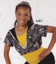 Zip up Dance Costume Glittered Hooded short sleeve jacket snapfront mediumC SLVR