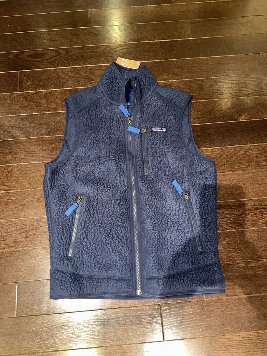 NWT Men s Patagonia Retro Pile Vest In Navy Size S