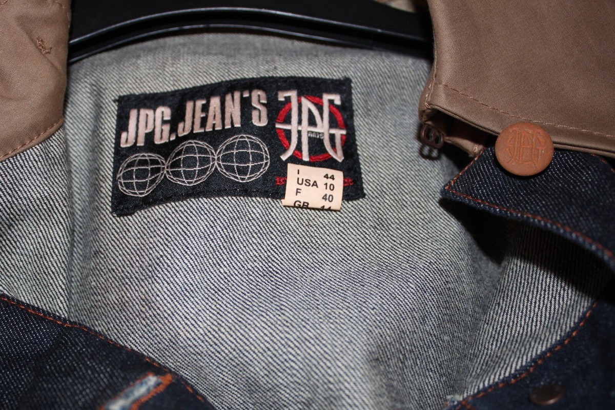 Jean Paul Gaultier Trench Coat 90s Jeans Jacket Hybrid Denim Jean Paul Gaultier Trench Coat 90s Jeans Jacket Hybrid Denim