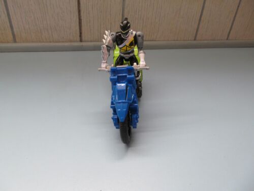 Power Rangers Dino Charge Black Ranger With Motorcycle (Bandai) - Photo 1 sur 4