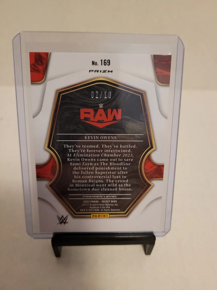 2023 PANINI SELECT WWE KEVIN OWENS GOLD FLASH /10 - Image 2 of 2
