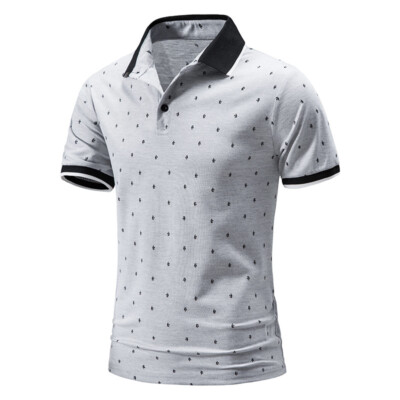 Men's Leisure Tourism Polo Shirt Short Sleeve Outdoor Sailing Print  Polo Shirt