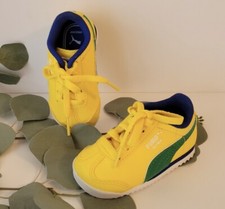 Puma Roma world cup football yellow and green sneakers baby 4C