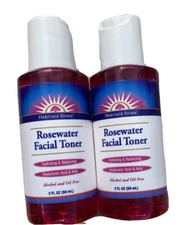 Heritage Store Rose Petals Rosewater Facial Toner Alcohol Free Lot Of 2 New