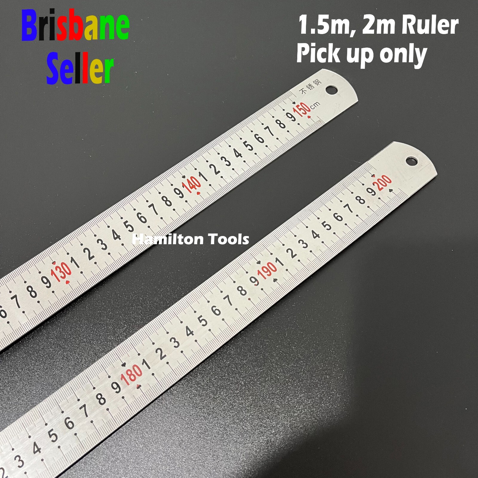 Ruler 1.5meter 2meter Long Hard Steel Metal Measure Accuracy Straight ...