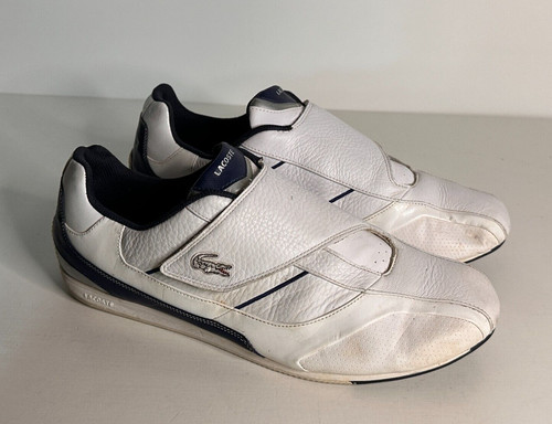 Lacoste Sport Radium Strap White Leather Sneakers Men Size 12