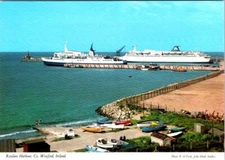 Rosslare Harbour, County Wexford UK Ireland  CRUISE SHIPS At PORT  4X6 Postcard