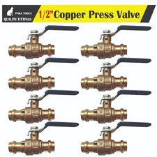 8 Pack 1/2" Press Propress Ball Valve Pro Press Ball Valve Fittings