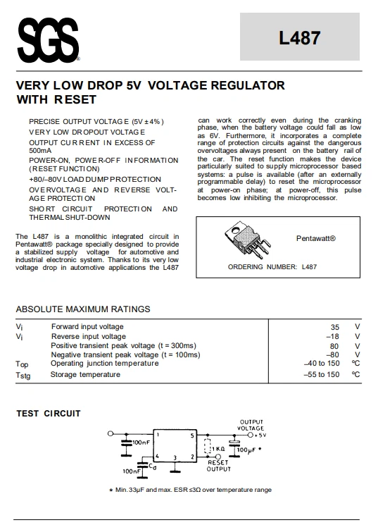 Lot of 8 - SGS L487 Precision Voltage Reg. 5V. Improved Alternate for many 5VRs - Image 3 of 4
