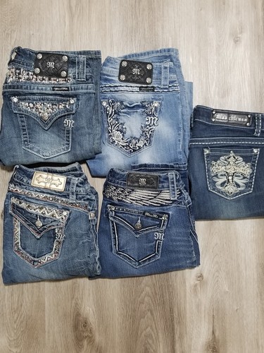 Lot Of 6 Miss Me bling Jeans Women's 