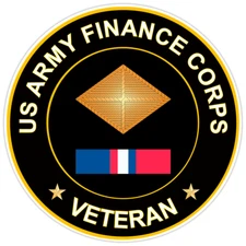 US Army Finance Corps Veteran Bumper Sticker Military Vinyl Soldier Decal 5"