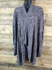 American Eagle Outfitters Cardigan Medium Blue Gray Red Chest 38" Length 38"