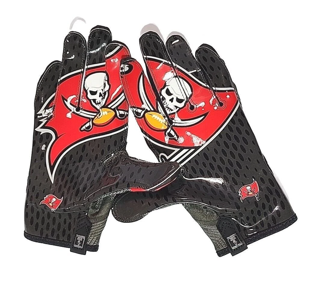 Gants De Travail Tampa Bay Buccaneers NFL - Rouge Et Noir, Taille Unique, Paumes Texturées