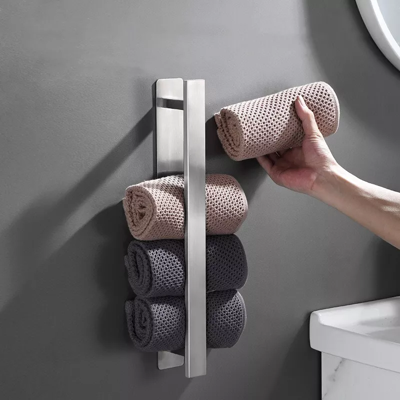 Towel Holder S.S. 40cm 3M Back Tape Adhesive onwall Towel Rack