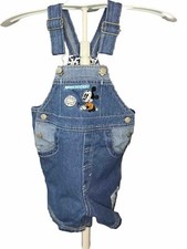 Mickey Co Mickey Mouse Denim Shorts Overalls New With tags
