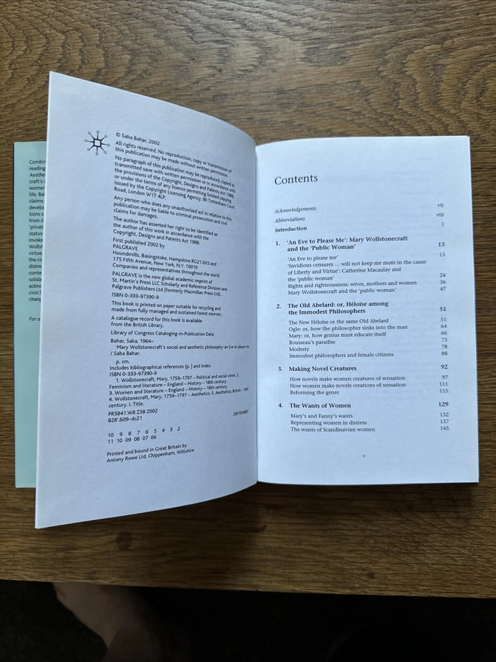 Mary Wollstonecraft's Social and Aesthetic Philosophy By Saba Bahar - Image 3 of 3