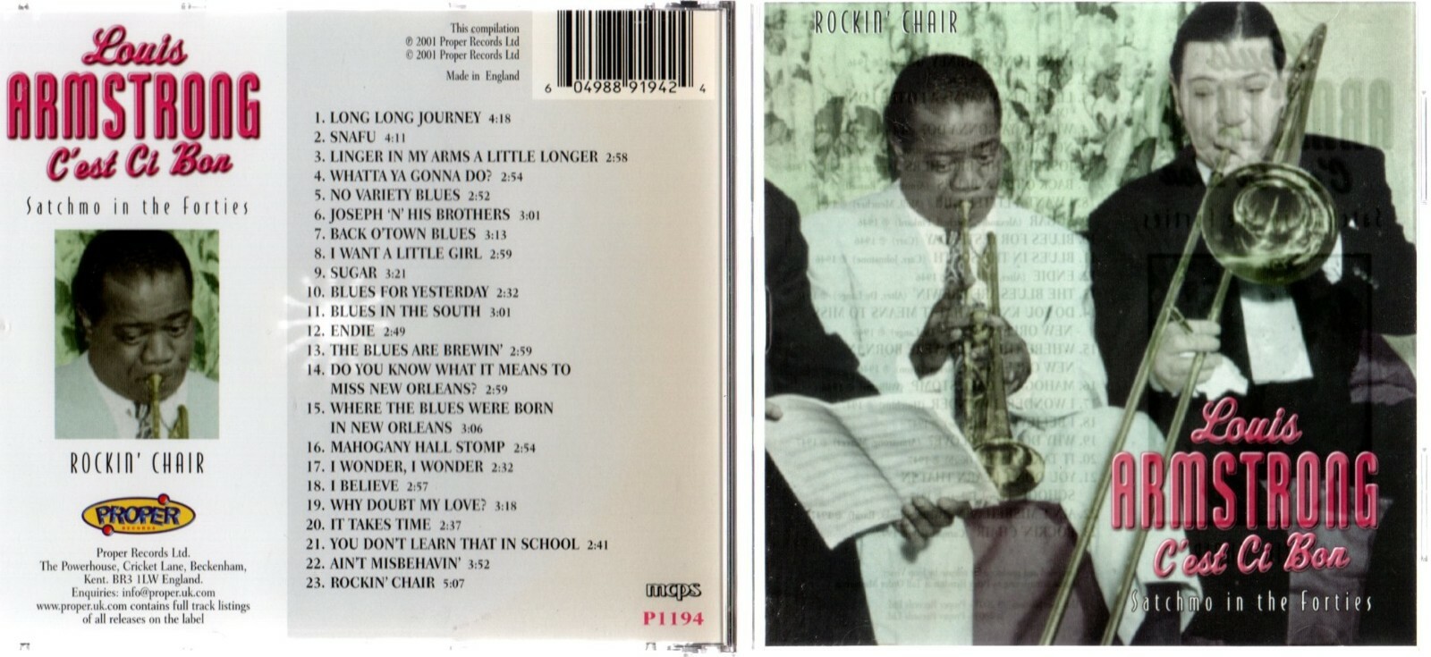 Louis Armstrong Rockin' Chair (2000) for sale online eBay