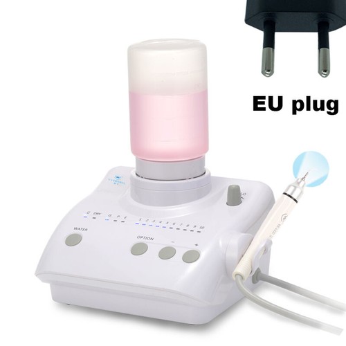 Escalador piezoeléctrico ultrasónico dental 2 botellas 5 puntas pieza de mano LED apto para pájaro carpintero EMS - Imagen 19 de 20