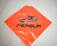 Pensun Orange Hi Vis Reflective Safety Flag w Elastic Band 11-3/4"x11-3/4"