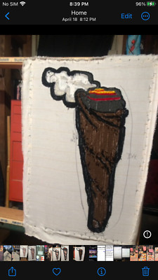 420  Tufted Area Rug  Big Blunt  for the floor or hang it on the wall