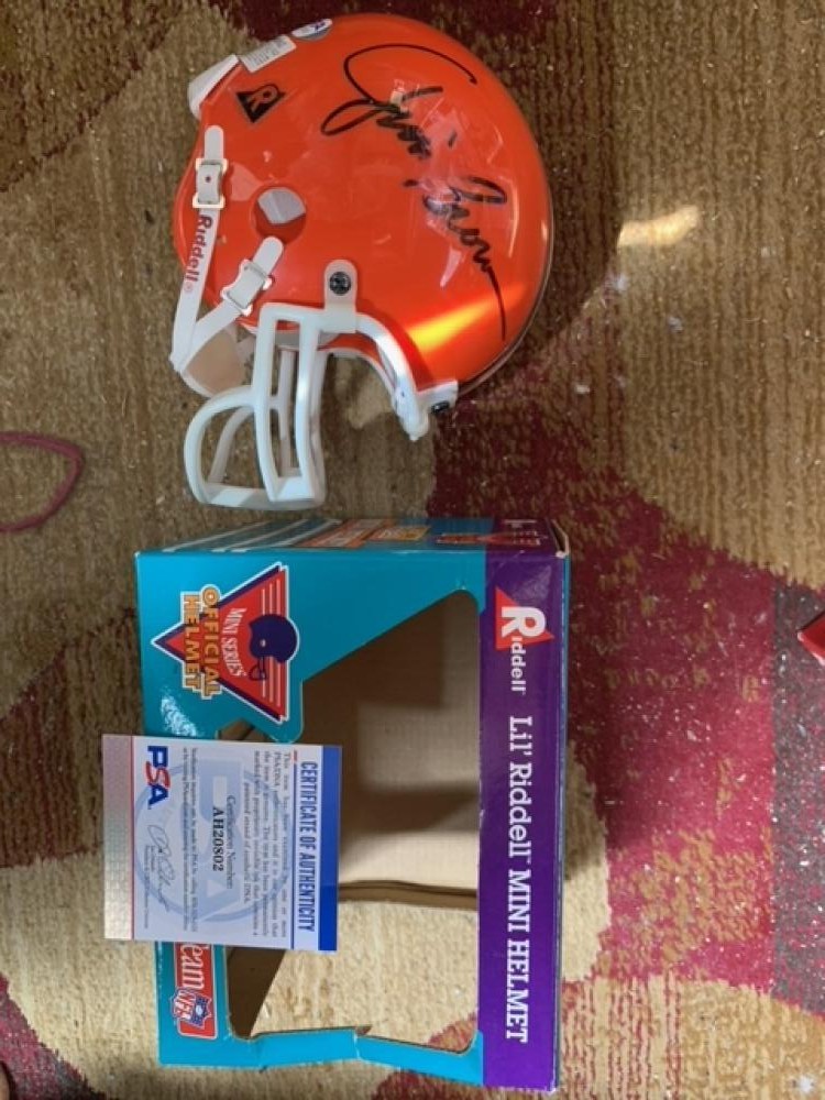 Jim Brown Jimmy Riddell Mini Helmet AUTO SIGNED Autograph PSA/DNA Football NFL