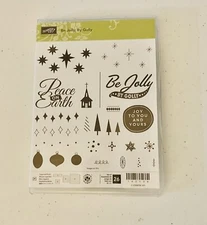 Stampin' Up!  Be Jolly, By Golly Stamp Set.  Church, Peace On Earth, Stars, Joy