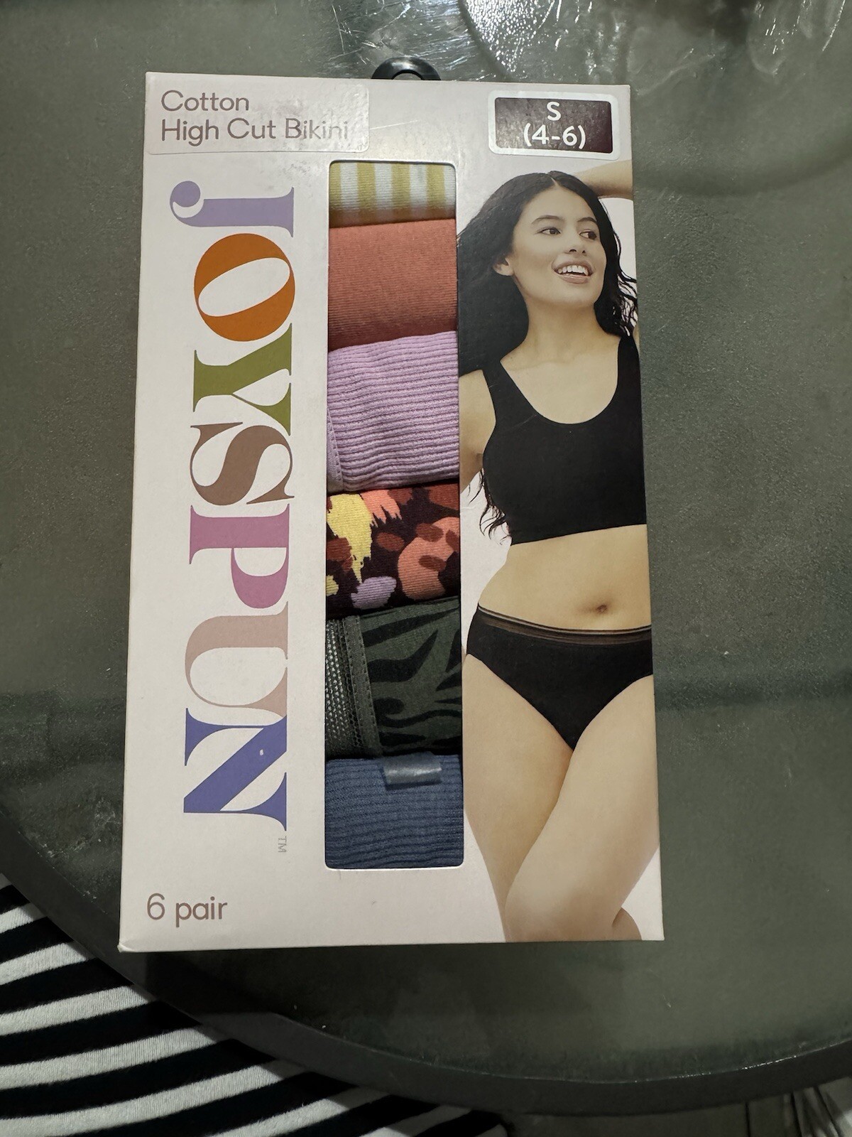 6 Pair Cotton Bikini Size S (4-6) Joyspun Tagless Panties Underwear Solid/Prints