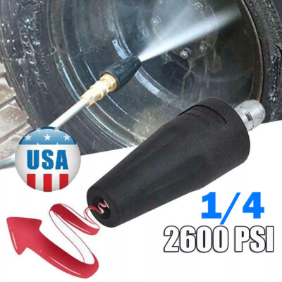 #ad Black High Pressure Washer Jet Wash Dirt Blaster Rotating Turbo Nozzle Spray Tip $9.68