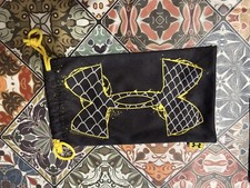 Under Armour Sunglasses Pouch Drawstring Cinch Bag -- Black /YELLOW