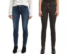 NWT Levi's Women's 311 Shaping Skinny Blue Jeans Black Size 8-12 65 3C595