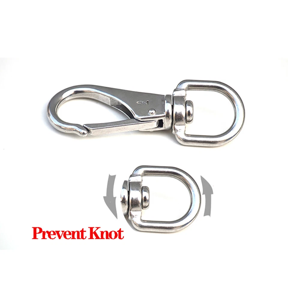 360º GIRATORIO PERRO PLOMO MOSQUETÓN CLIP TRABAJO PESADO Cuerda Arnés Mosquetón Gancho a Presión Foto 4 de 4