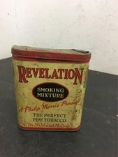 VINTAGE PHILIP MORRIS PRODUCT REVELATION SMOKING PERFECT PIPE TOBACCO TIN CAN