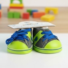 Build A Bear Workshop Neon Green Athletic Sneakers Plush Doll Shoes NWT