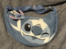 Image of Disney Lilo & Stitch Denim Shoulder Bag – Primark Stitch Handbag – Blue – New