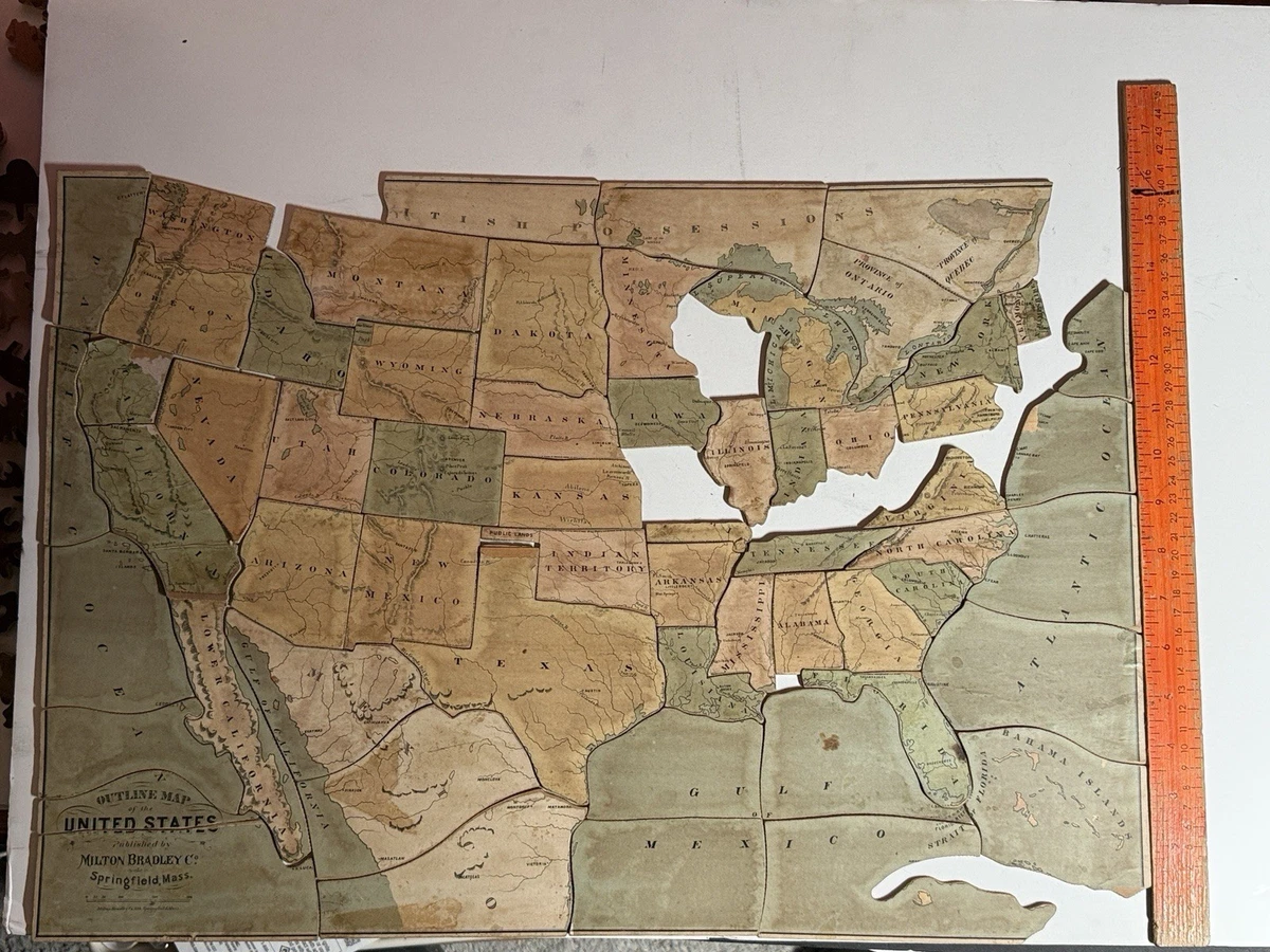 Milton Bradley Maps Vintage Puzzles for sale - eBay