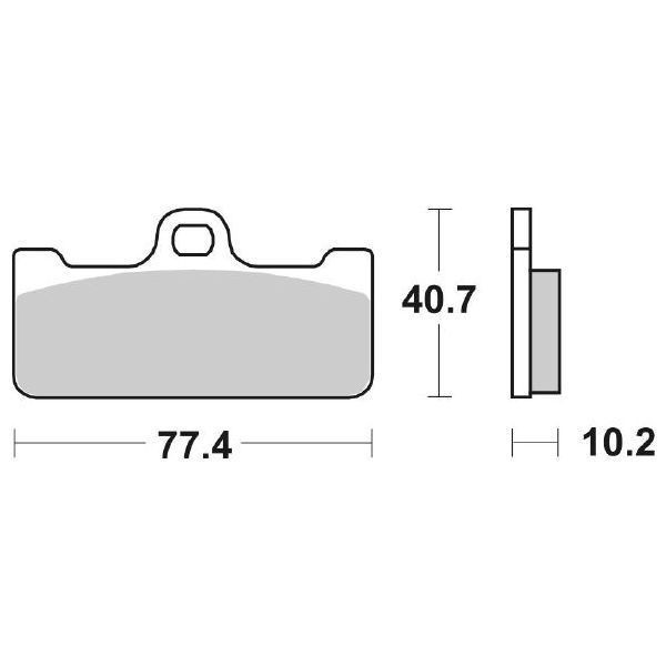 Nissin 4 Piston Racing BremsbeläGe Vorne Racing SBS 711 DC Dual Carbon-image