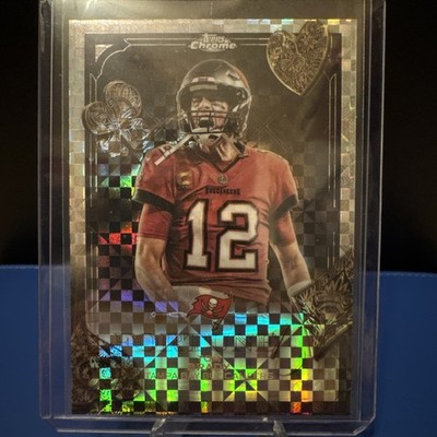 2025 Topps Chrome Tom Brady Silver x Fractor Fortune 15 Tampa Bay Buccaneers