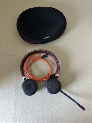 Jabra Evolve 65 UC Stereo Wireless Headset - Black Model HSC018W Bluetooth.