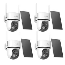 4X Wansview 2K Dual-Cam Wireless Solar Security Camera 360 PTZ Human Detection