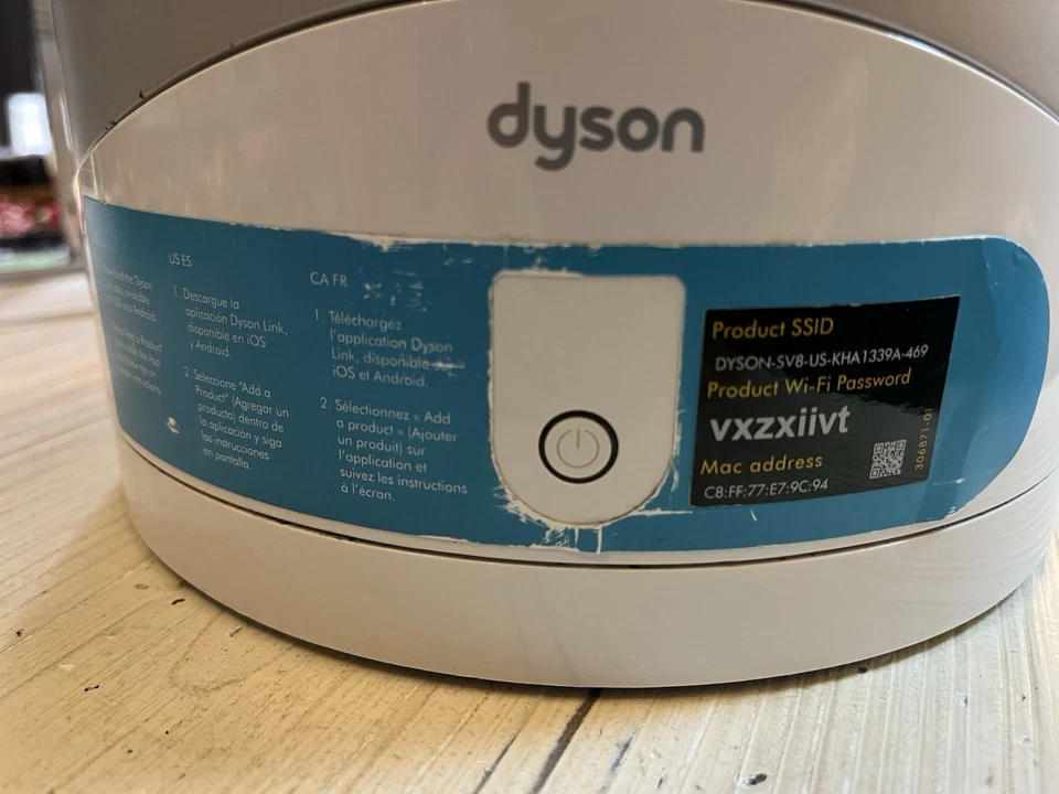 Dyson DP01  Air Multiplier 12-Inch Table Fan in Silver/white W/Remote Control - Image 4 of 4