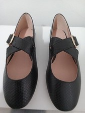 Embossed Leather Criss Cross Mary Jane /BALLET SLIP ON Shoes BY J CREW Size 8 M